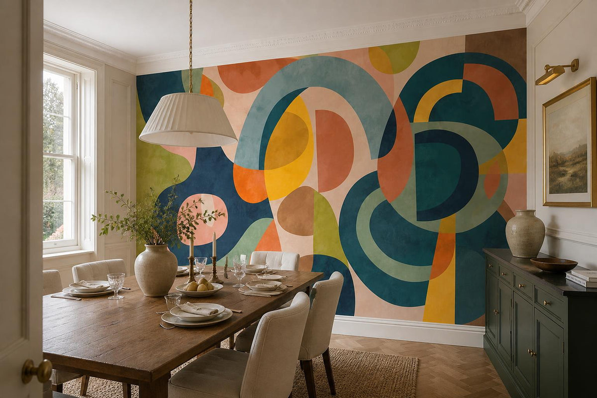 custom botanical neutral dining room peel and stick removable non woven vinyl wa scene