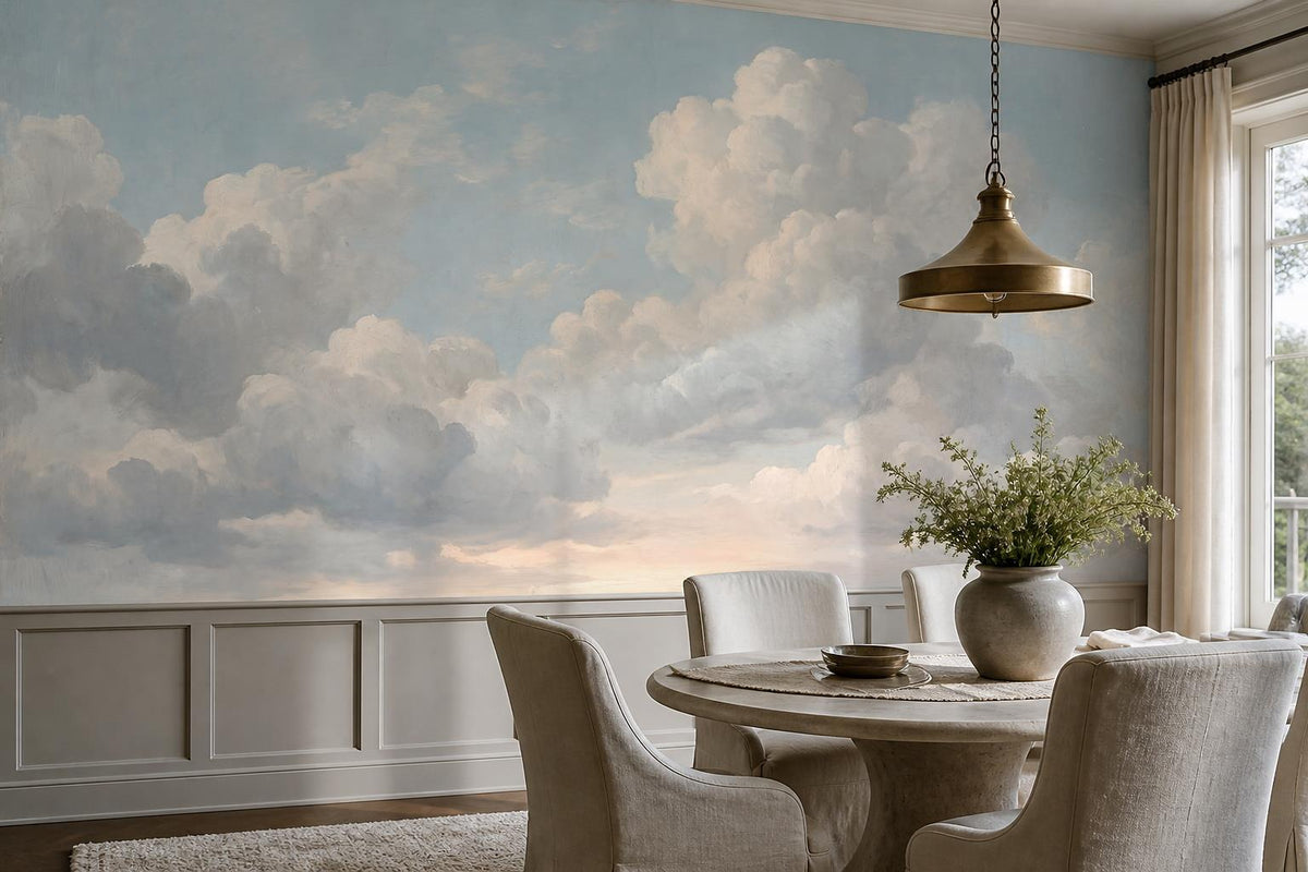 custom botanical neutral dining room peel and stick removable non woven vinyl wa scene