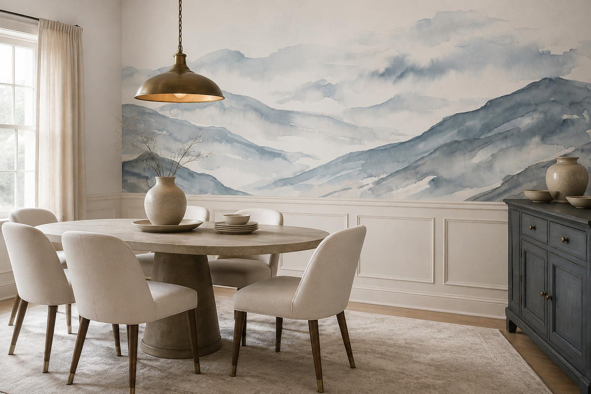 custom botanical neutral dining room self adhesive removable non woven vinyl wal scene