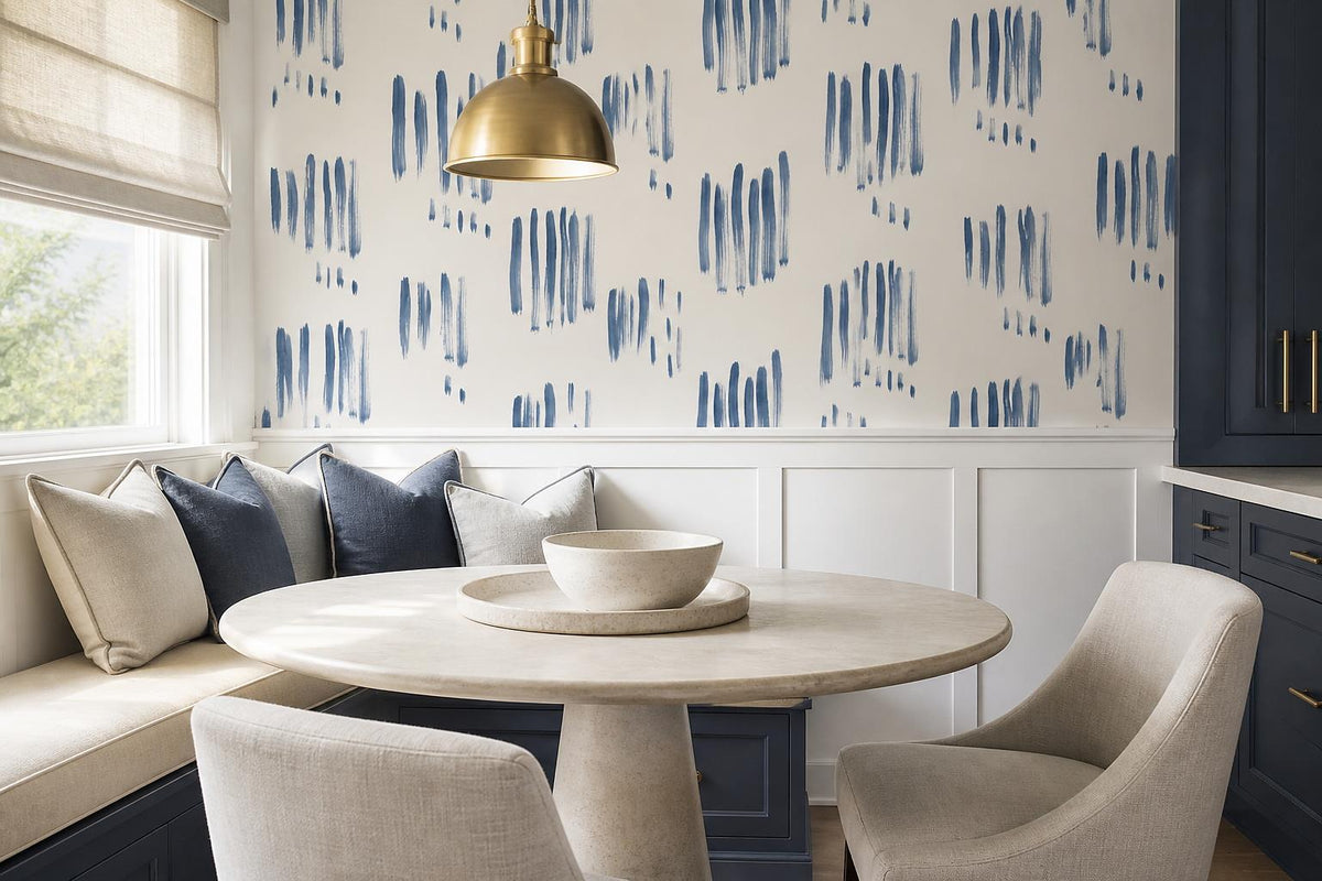 custom botanical neutral dining room self adhesive removable non woven vinyl wal scene
