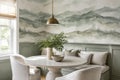 Sage Green Mist Mountain Wallpaper Mural