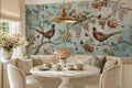 Blue Pheasants Bird Wallpaper Mural
