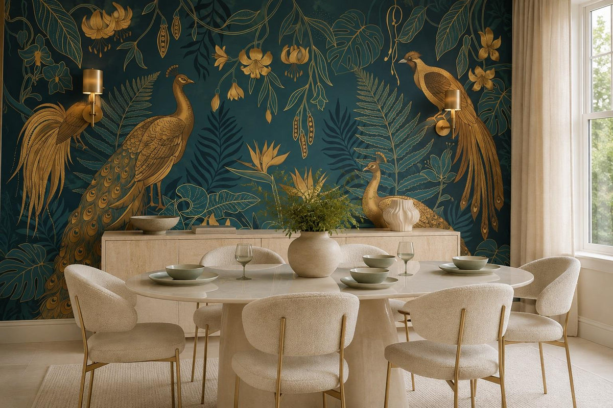 custom botanical neutral dining room stick on removable non woven vinyl wallpape scene