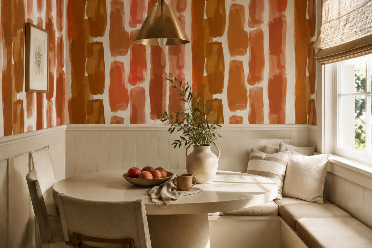 custom botanical neutral dining room stick on removable non woven vinyl wallpape scene