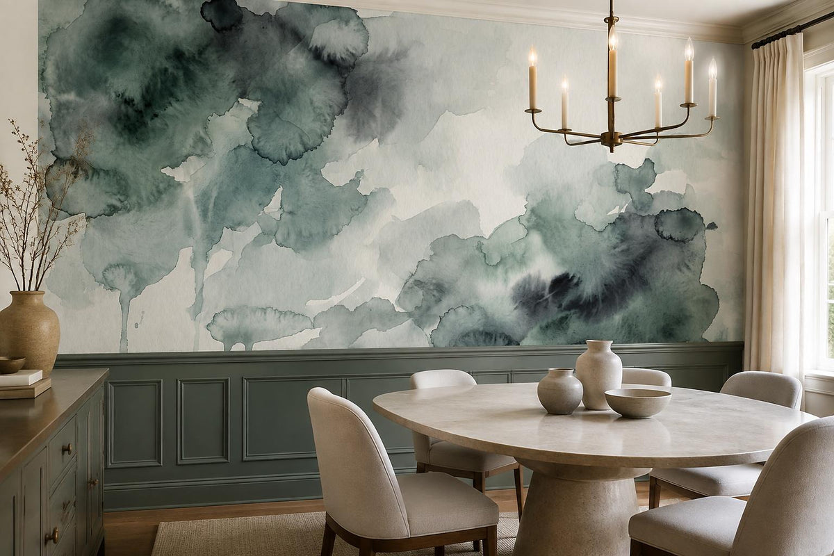 custom botanical neutral dining room stick on removable non woven vinyl wallpape scene