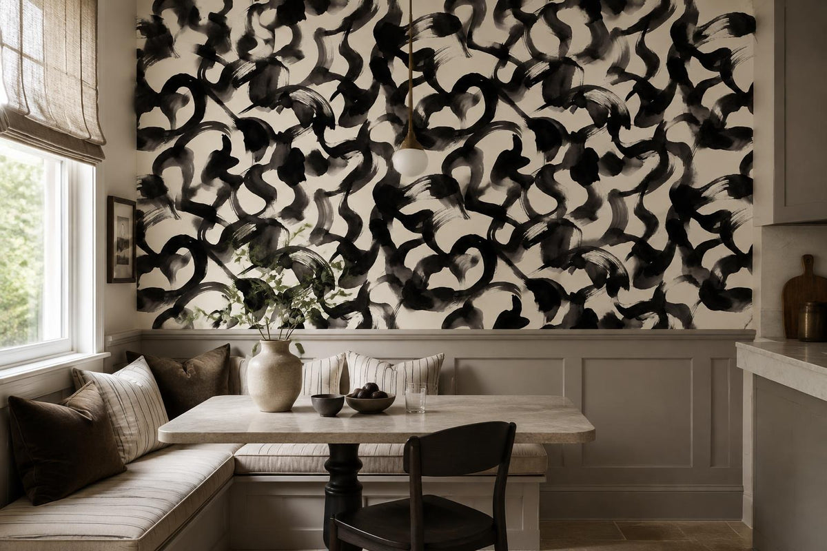custom botanical neutral dining room stick on removable non woven vinyl wallpape scene