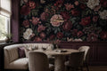 Dark Blush Blooms Floral Wallpaper Mural