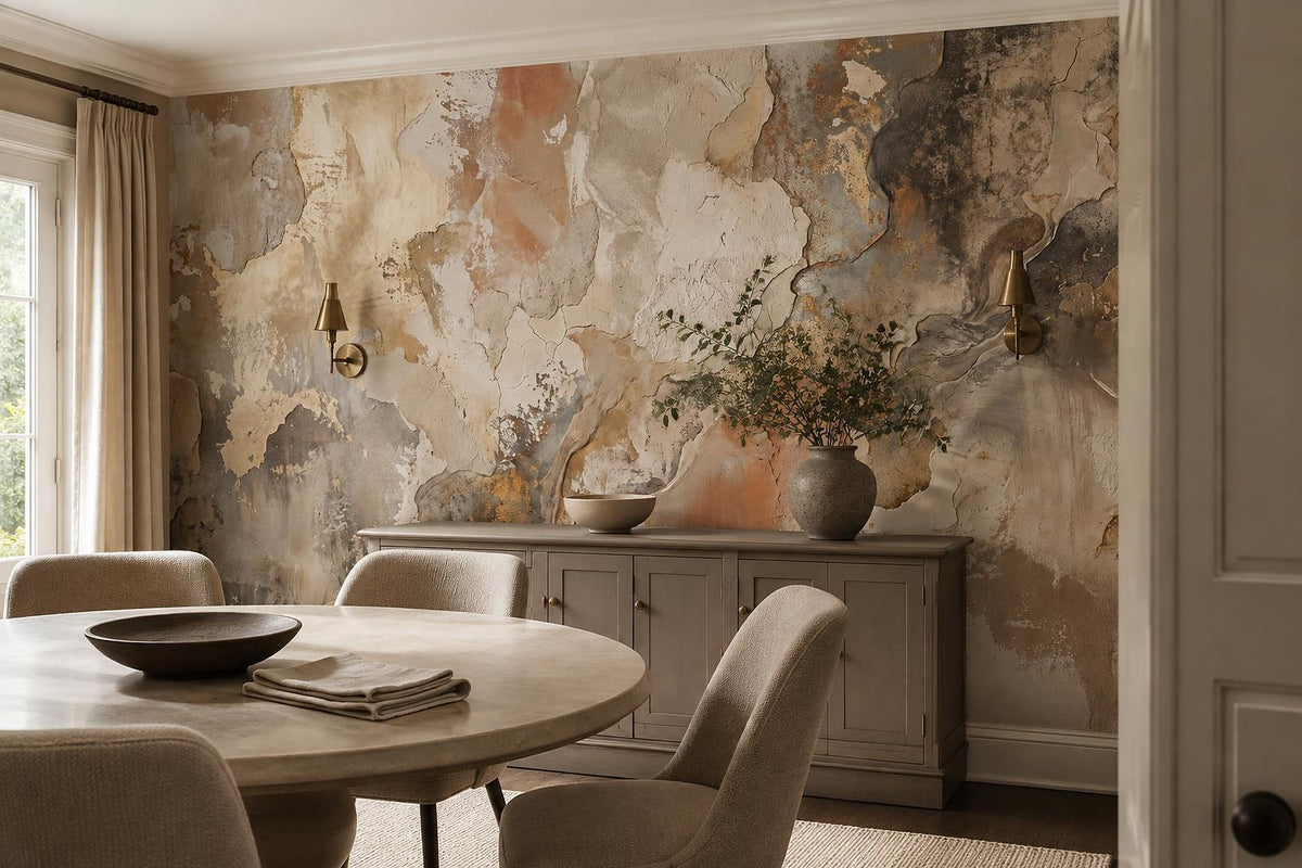 custom botanical neutral dining room stick on removable non woven vinyl wallpape scene