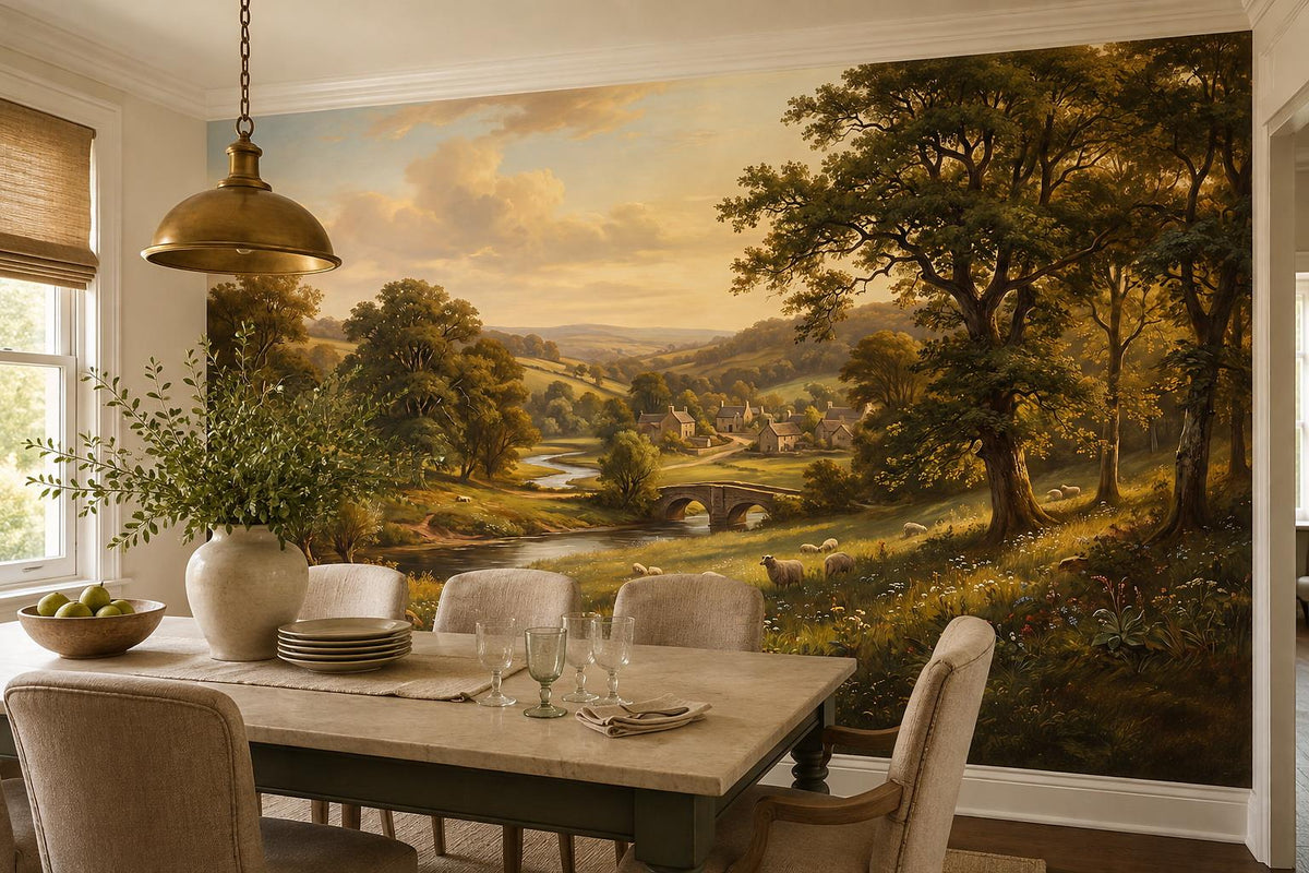 custom botanical neutral dining room stick on removable non woven vinyl wallpape scene
