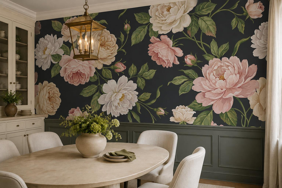 custom botanical neutral dining room stick on removable non woven vinyl wallpape scene