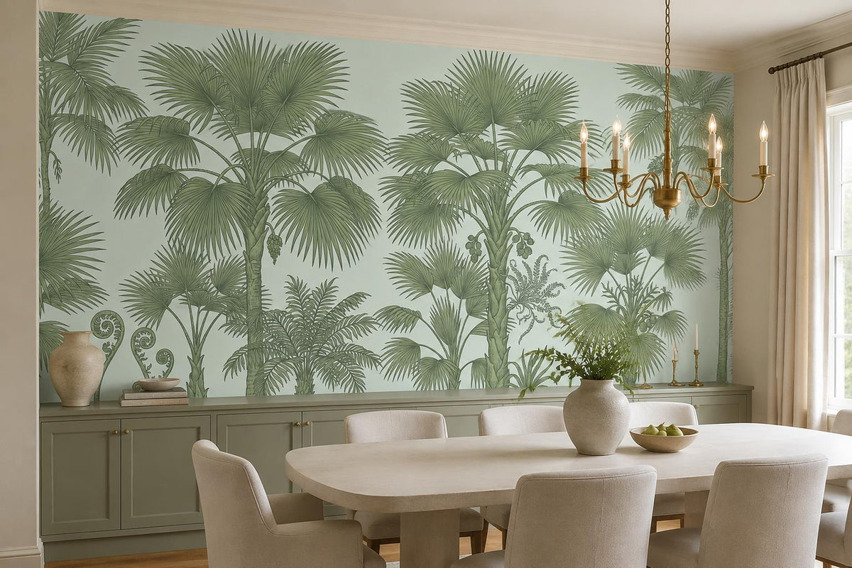 custom botanical neutral dining room stick on removable non woven vinyl wallpape scene