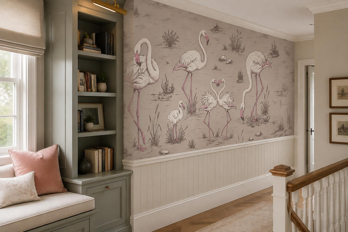custom botanical neutral entryway peel and stick removable non woven vinyl wallp scene