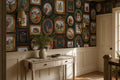 Green Framed Animal Art Gallery Wallpaper Mural