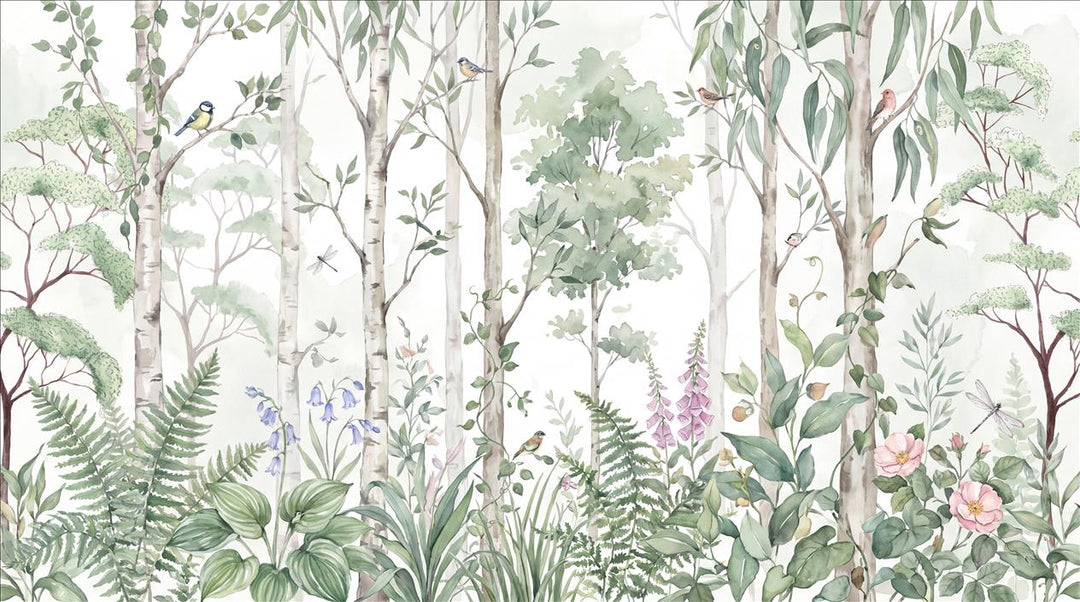 custom botanical neutral interior peel and stick removable non woven vinyl wal main