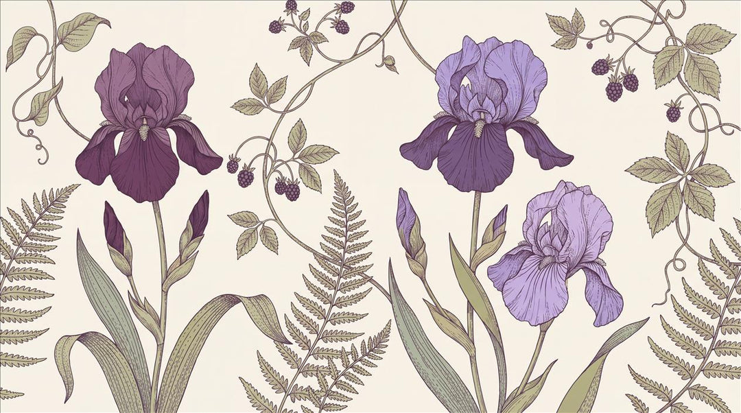 custom botanical neutral interior peel and stick removable non woven vinyl wal main