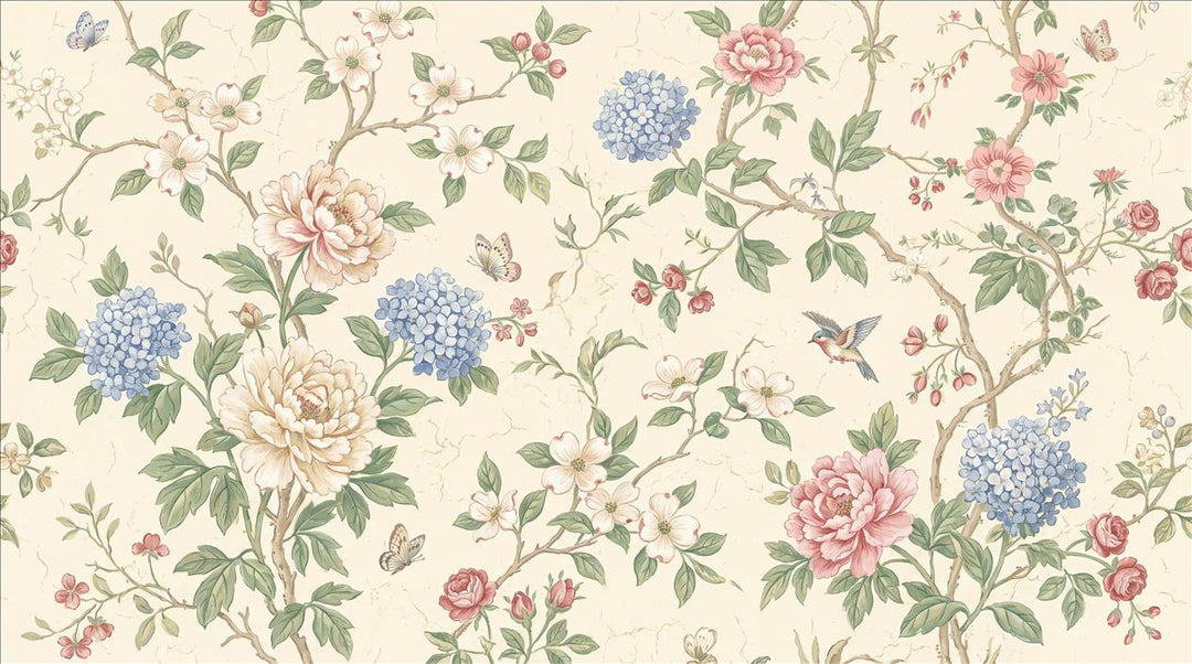 custom botanical neutral interior peel and stick removable non woven vinyl wal main