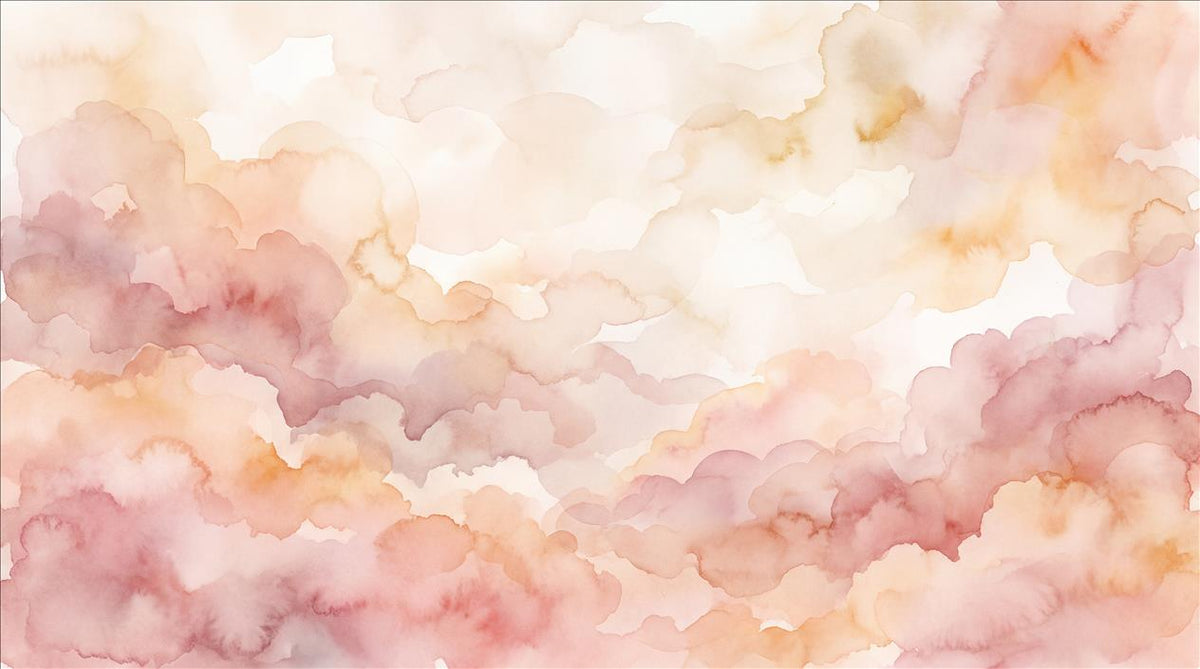 Blush Pink Watercolour Washes Abstract Wallpaper Mural