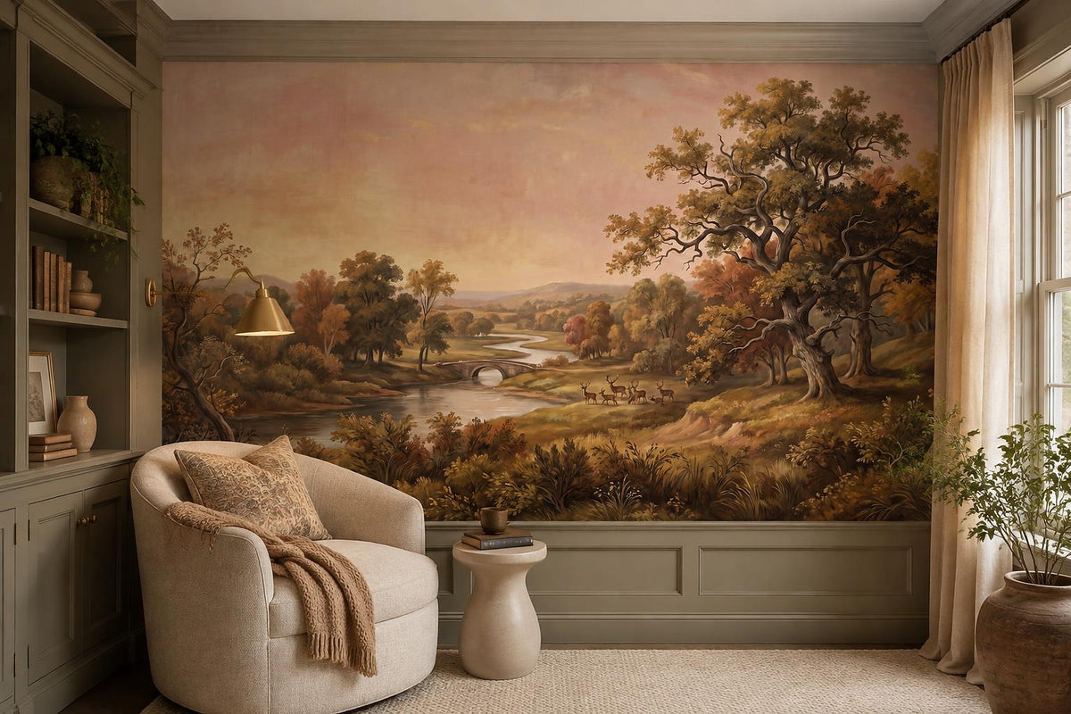 custom botanical neutral interior peel and stick removable non woven vinyl wallp scene