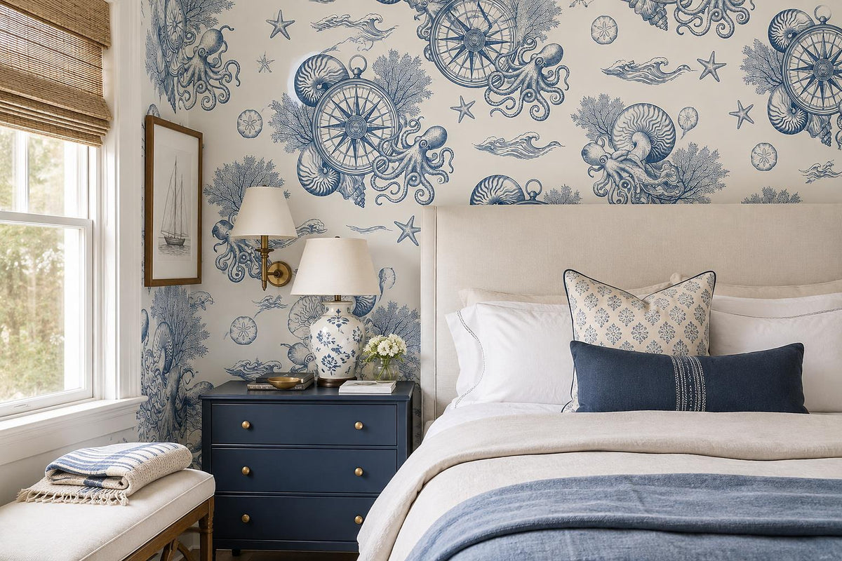 custom botanical neutral interior peel and stick removable non woven vinyl wallp scene