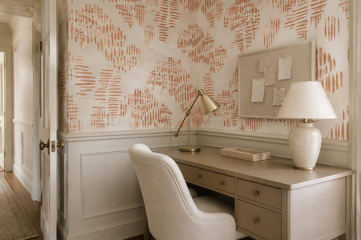custom botanical neutral interior peel and stick removable non woven vinyl wallp scene