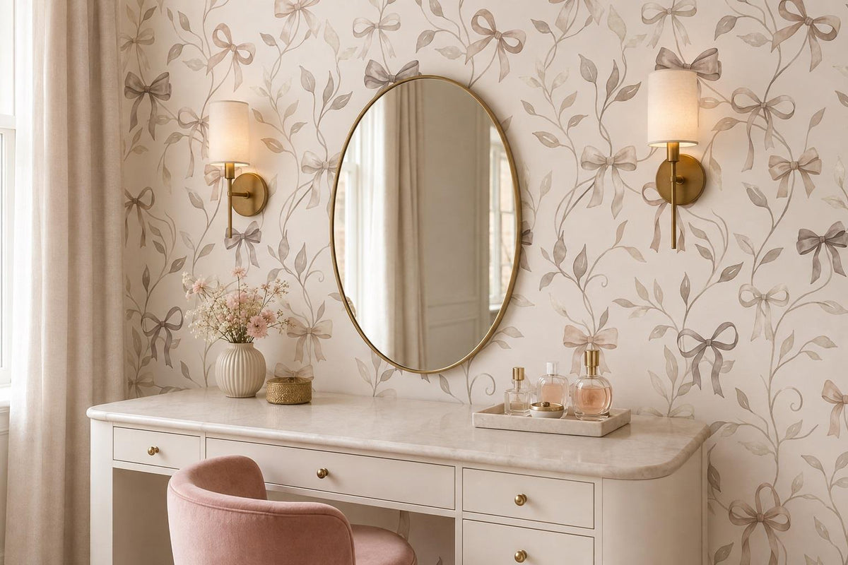 custom botanical neutral interior peel and stick removable non woven vinyl wallp scene