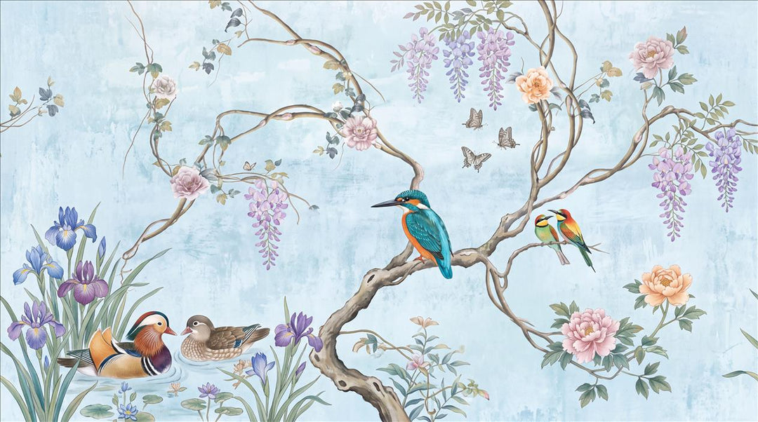 custom botanical neutral interior self adhesive removable non woven vinyl wall main