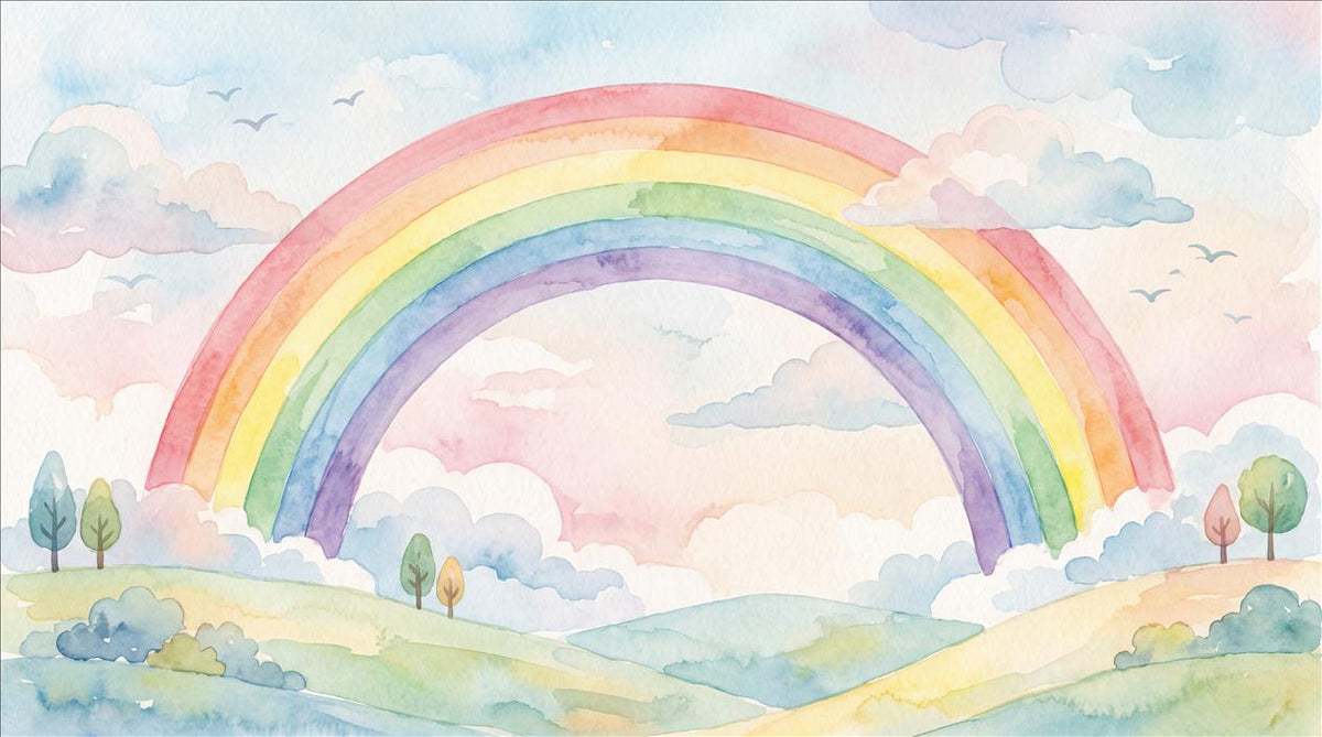 Blue Rainbow Wallpaper Mural