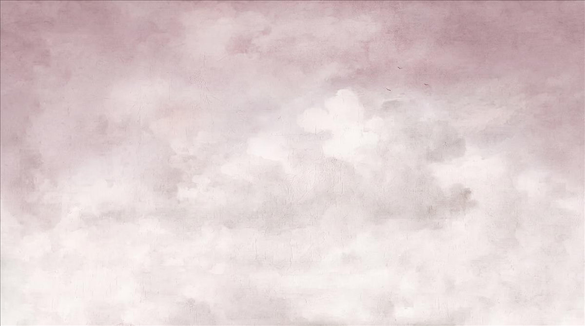 Pink Soft Clouds Wallpaper Mural