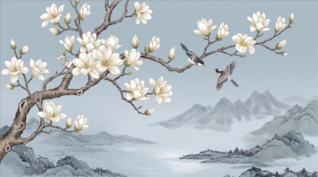 custom botanical neutral interior self adhesive removable non woven vinyl wall main