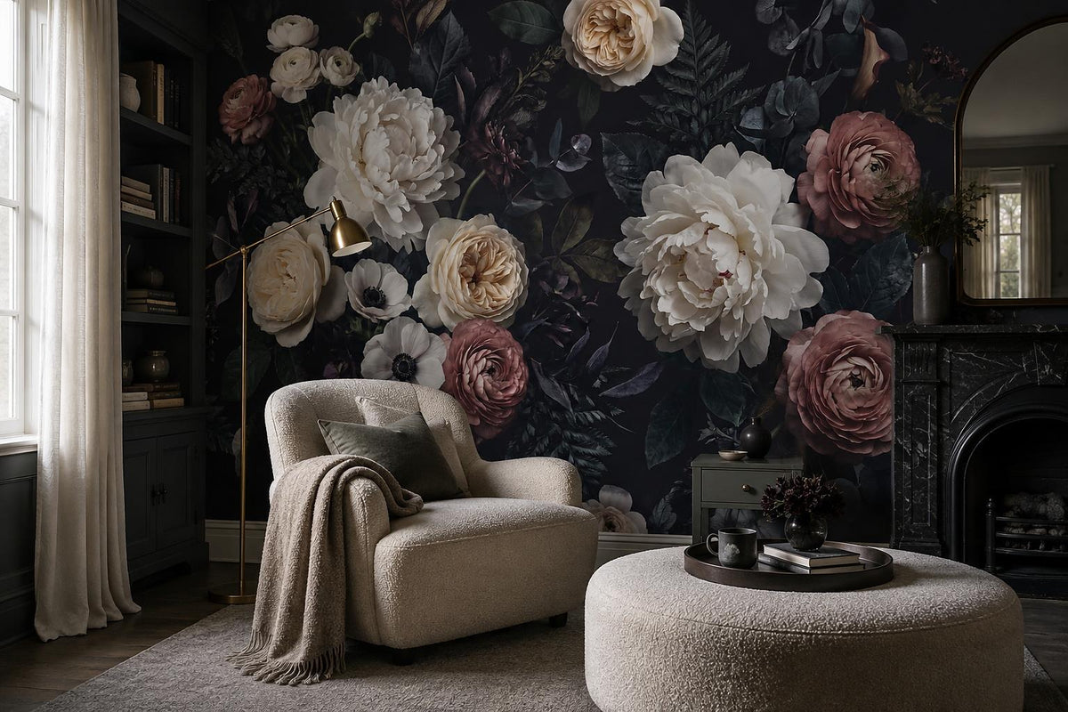 custom botanical neutral interior self adhesive removable non woven vinyl wallpa scene