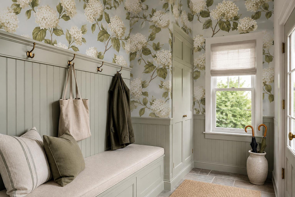 custom botanical neutral interior self adhesive removable non woven vinyl wallpa scene