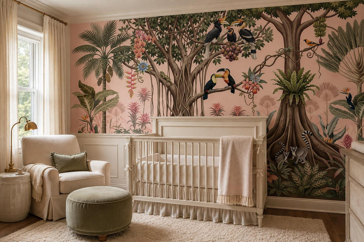 custom botanical neutral interior self adhesive removable non woven vinyl wallpa scene