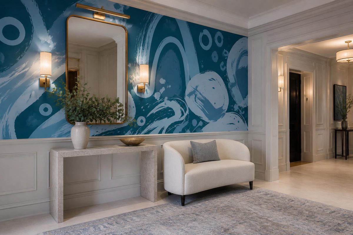 custom botanical neutral interior stick on removable non woven vinyl wallpaper m scene
