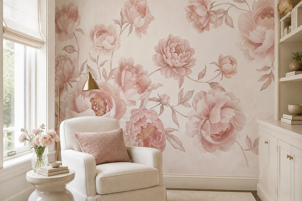 custom botanical neutral interior stick on removable non woven vinyl wallpaper m scene