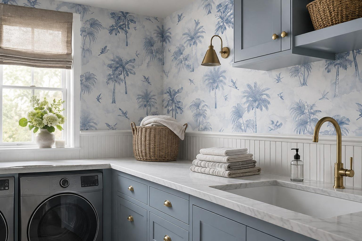 custom botanical neutral interior stick on removable non woven vinyl wallpaper m scene