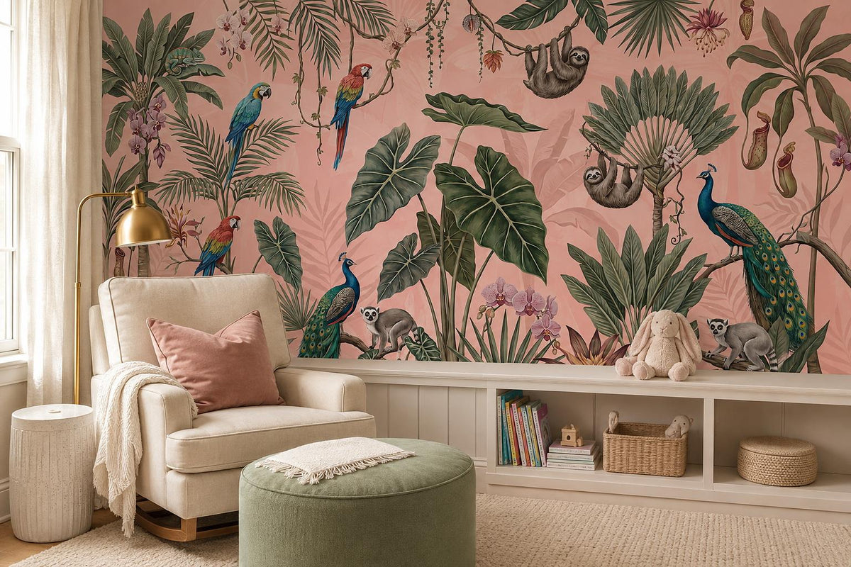 custom botanical neutral interior stick on removable non woven vinyl wallpaper m scene