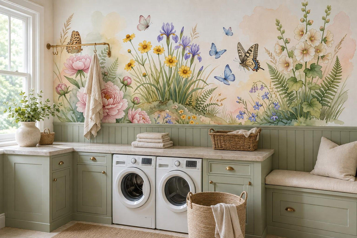 custom botanical neutral interior stick on removable non woven vinyl wallpaper m scene