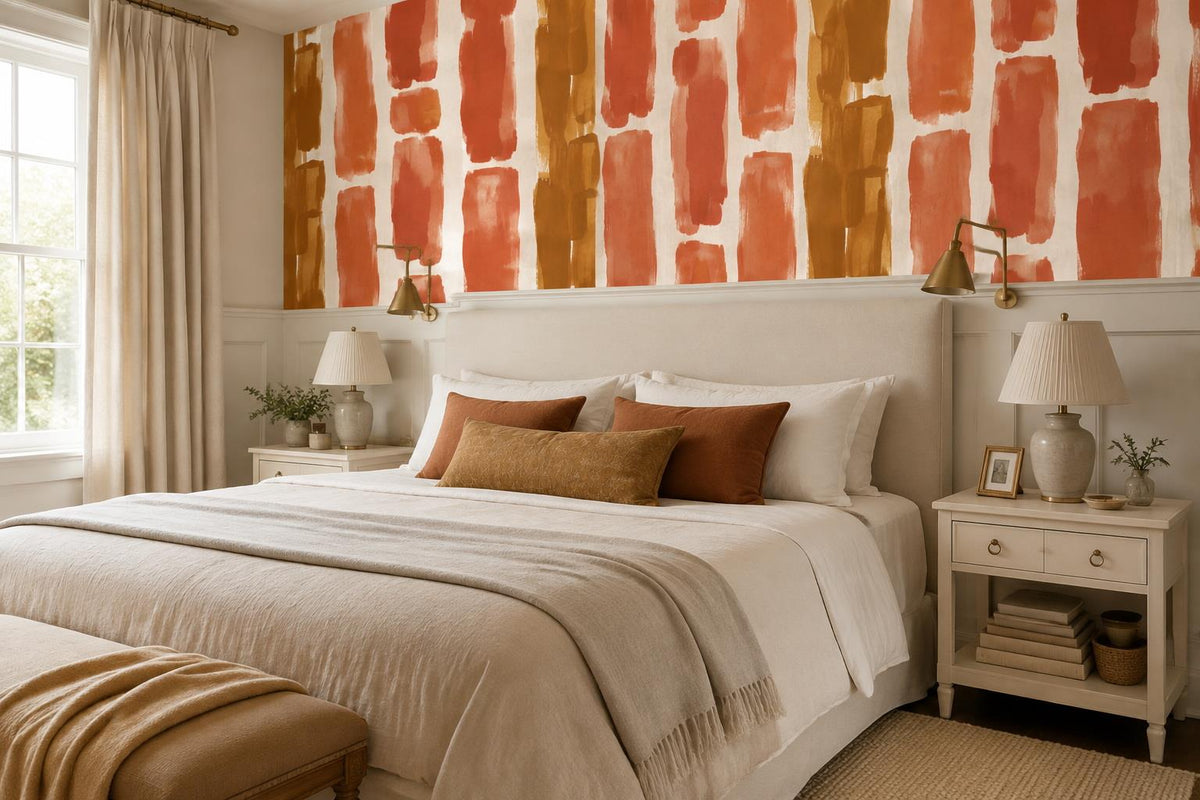 custom botanical neutral interior stick on removable non woven vinyl wallpaper m scene