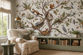 Cream Small Animals Woodland Wallpaper Mural
