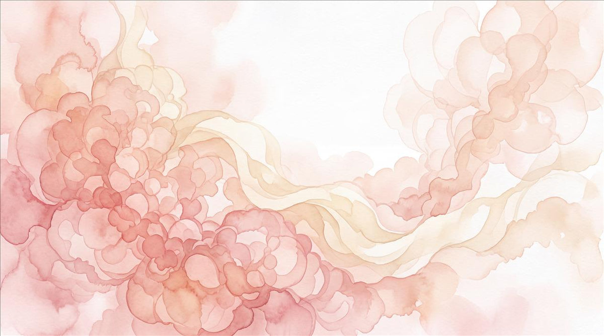 Pink Floral Shapes Abstract Wallpaper Mural