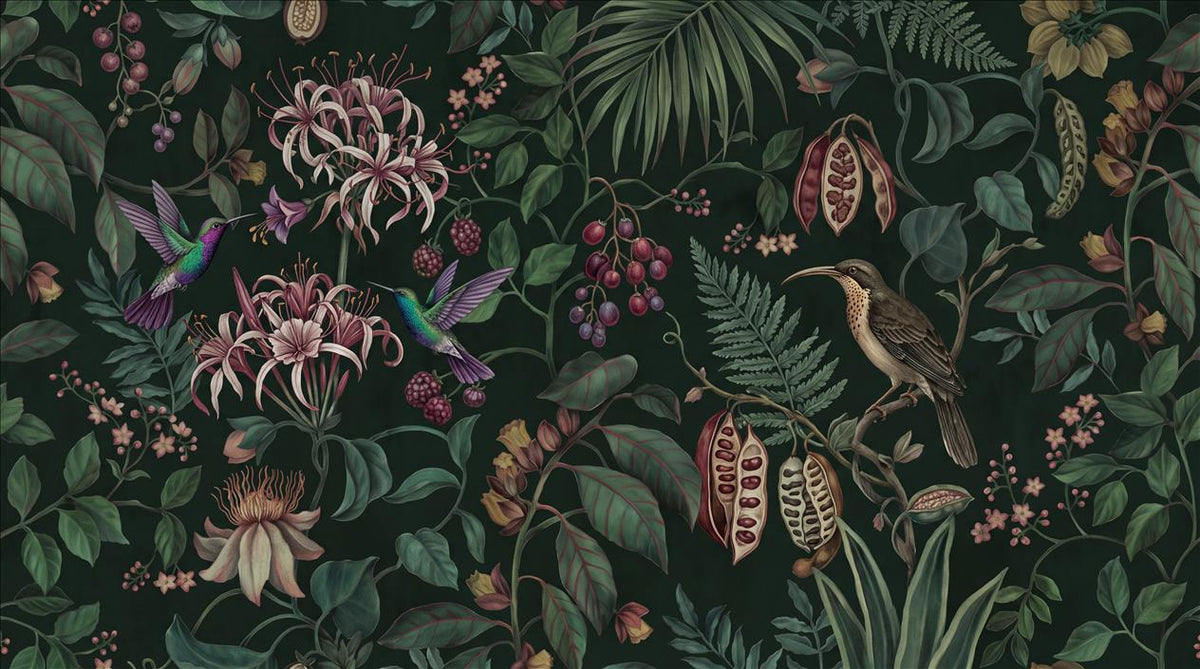 custom botanical neutral interior stick on removable non woven vinyl wallpaper main
