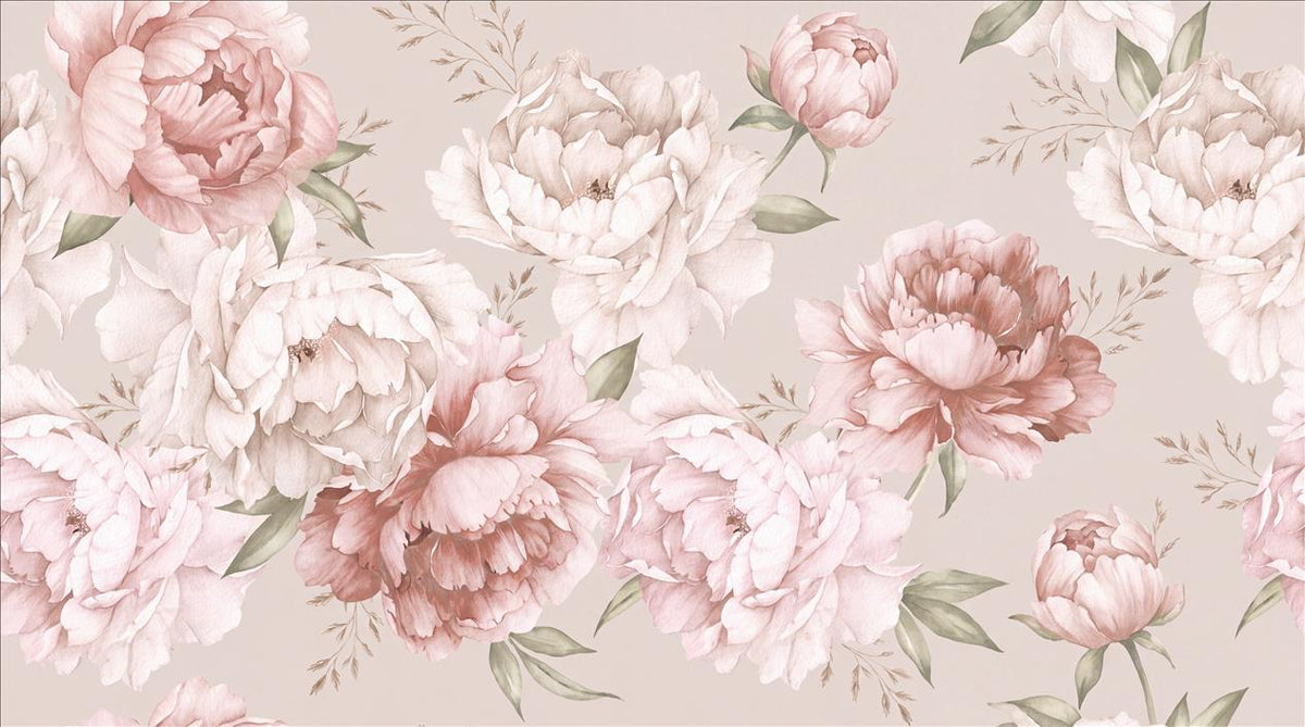 custom botanical neutral interior stick on removable non woven vinyl wallpaper main