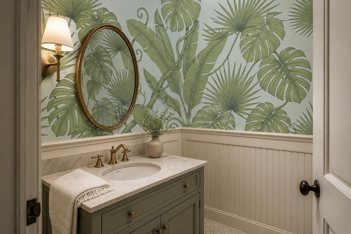 custom botanical neutral kids room peel and stick removable non woven vinyl wall scene