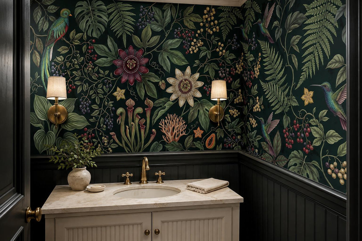 custom botanical neutral kids room peel and stick removable non woven vinyl wall scene