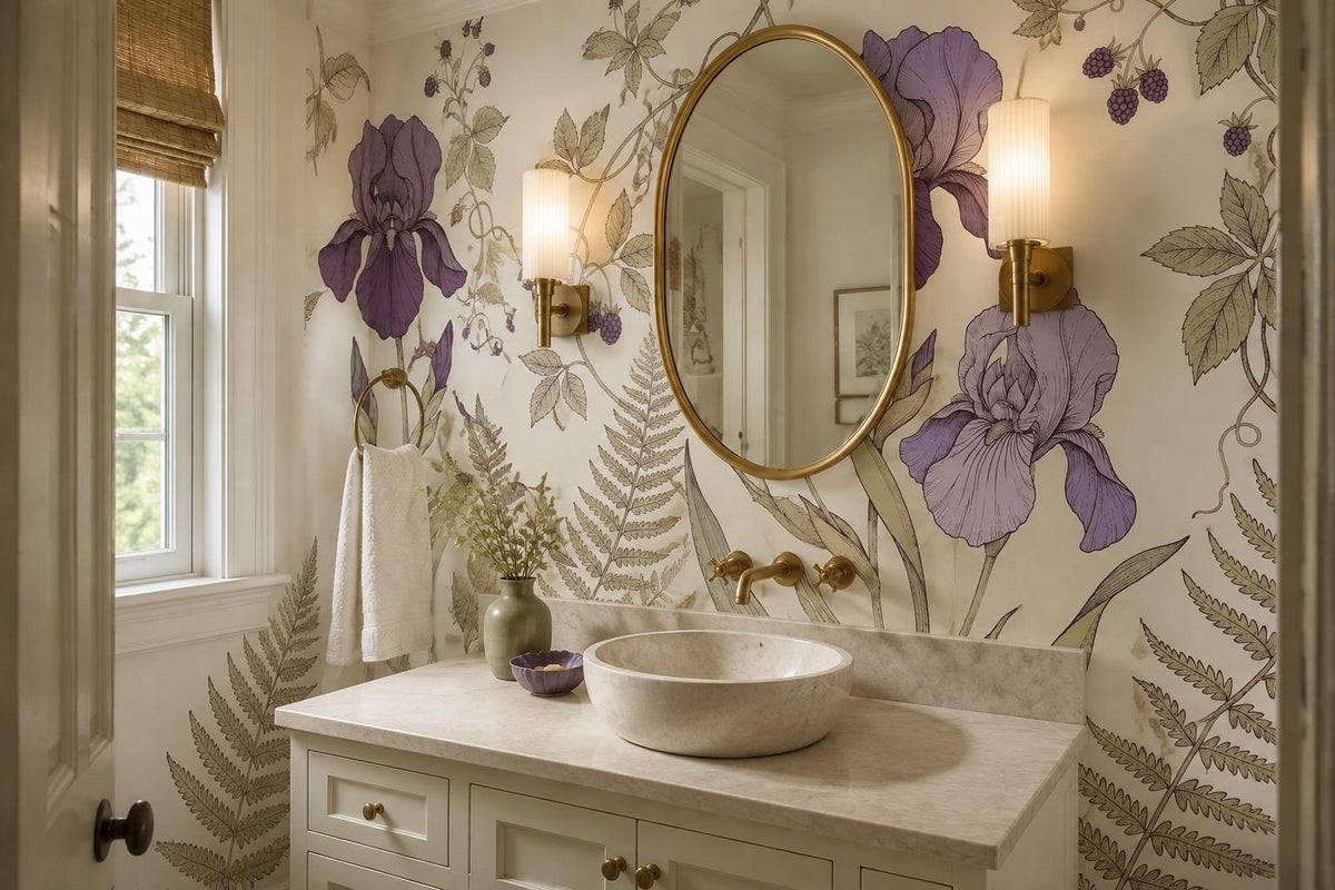 custom botanical neutral kids room peel and stick removable non woven vinyl wall scene