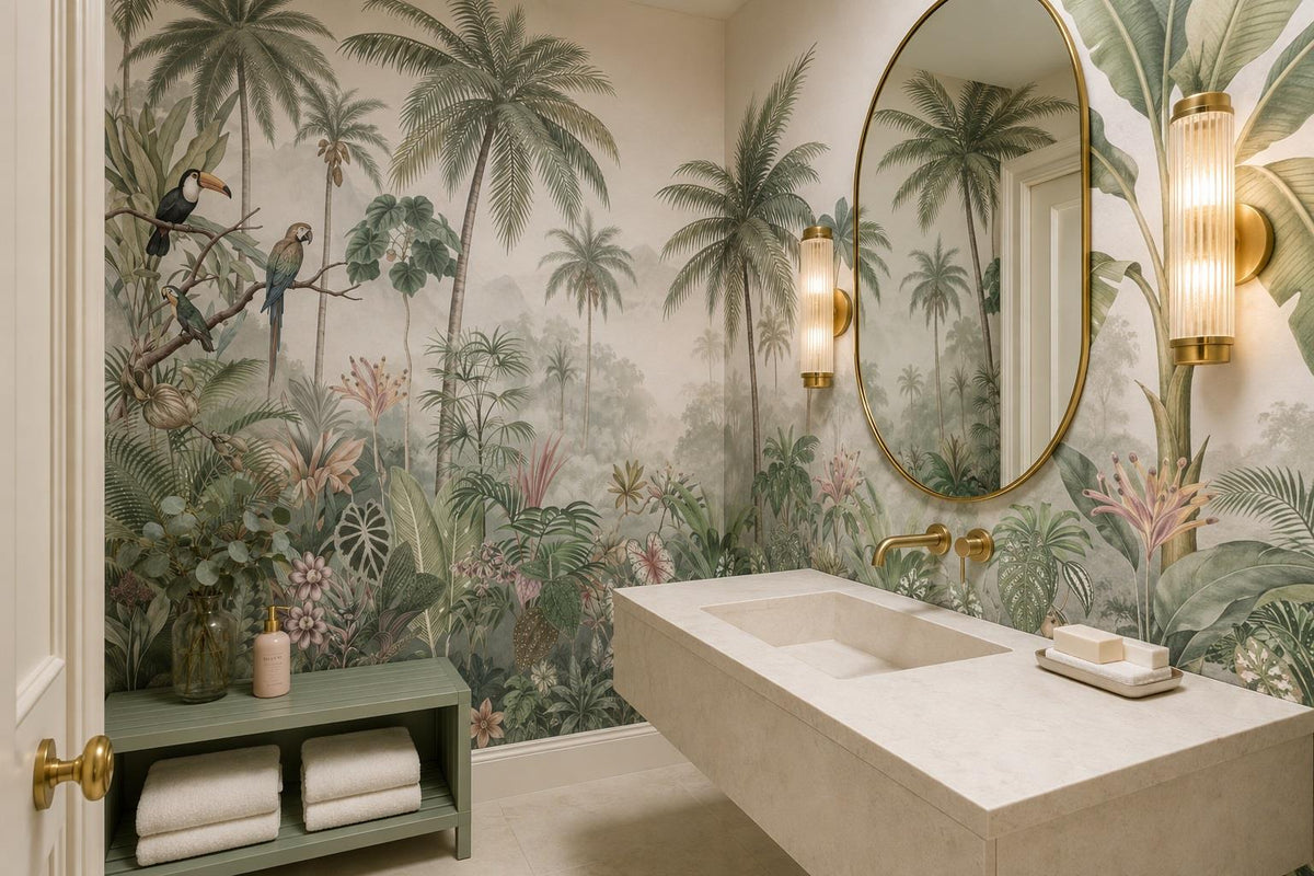 custom botanical neutral kids room self adhesive removable non woven vinyl wallp scene