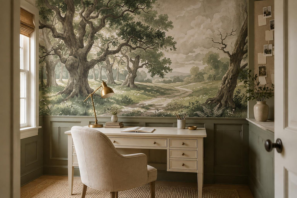 custom botanical neutral kids room self adhesive removable non woven vinyl wallp scene