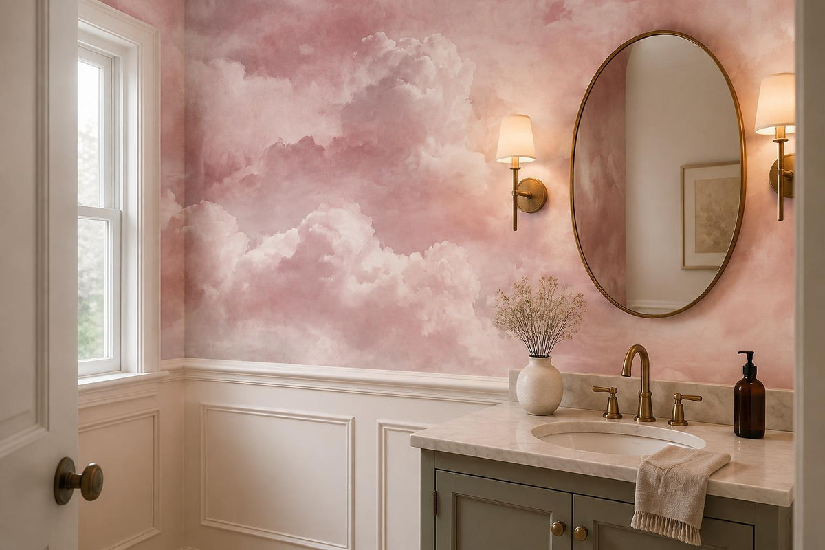 custom botanical neutral kids room stick on removable non woven vinyl wallpaper  scene