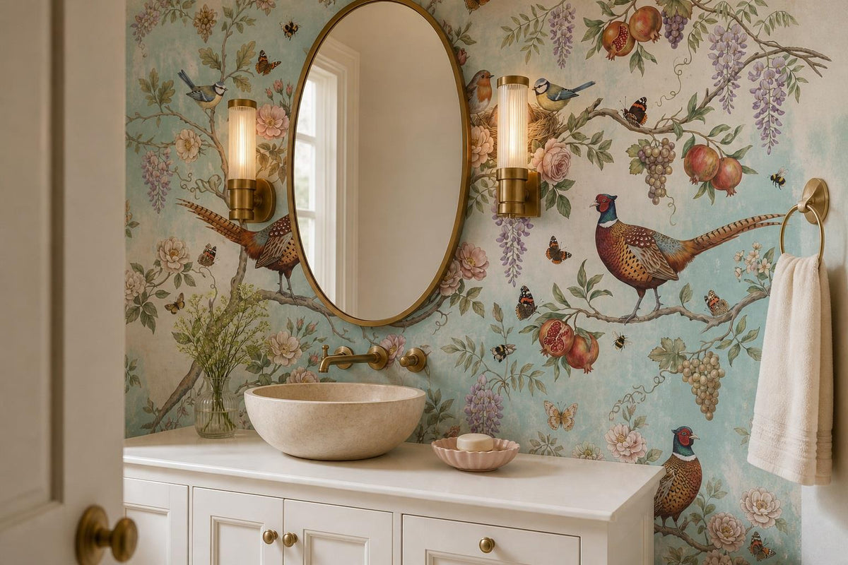 custom botanical neutral kids room stick on removable non woven vinyl wallpaper  scene