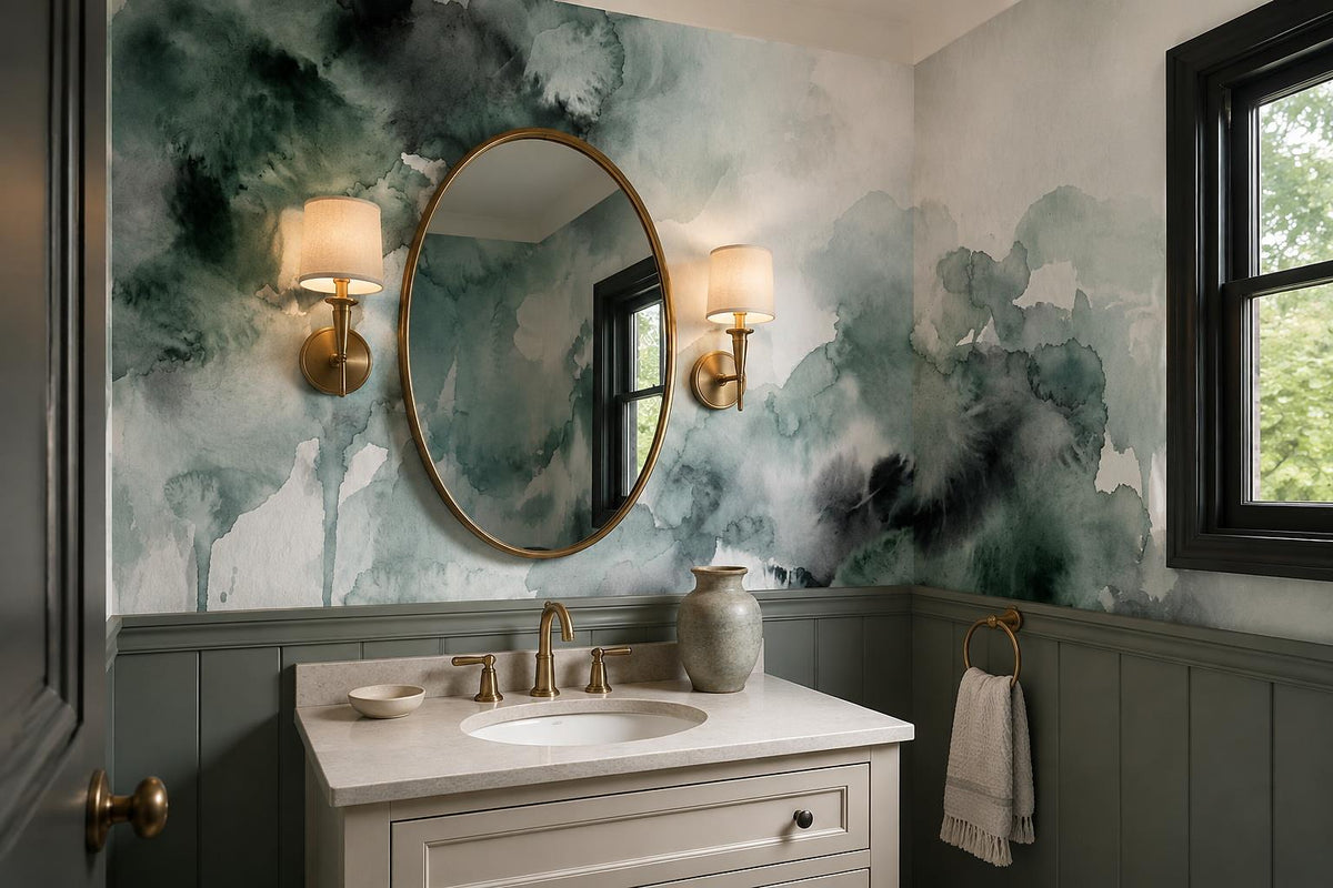 custom botanical neutral kids room stick on removable non woven vinyl wallpaper  scene